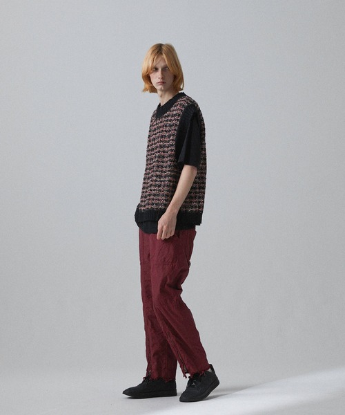 Iroquois（イロコイ）の「IROQUOIS イロコイ / TUCK TWEED VS タックツイードベスト / 277100（ベスト・メンズ・ブラック/ネイビー/ホワイト・2/1/3）」の12枚目の写真