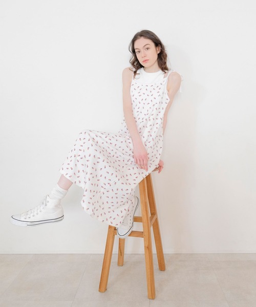 フルーツ柄キャミワンピース axes femme（アクシーズファム）の「フルーツ柄キャミワンピース