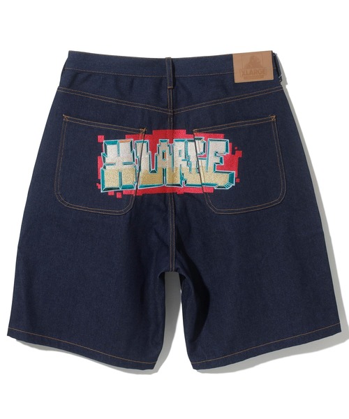 XLARGE(エクストララージ)の「POLYGON LOGO DENIM SHORT PANTS(デニムパンツ・メンズ・ブラック/インディゴブルー・32inch/30inch/34inch/36inch)」の6枚目の写真