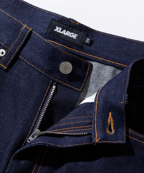 XLARGE(エクストララージ)の「POLYGON LOGO DENIM SHORT PANTS(デニムパンツ・メンズ・ブラック/インディゴブルー・32inch/30inch/34inch/36inch)」の7枚目の写真