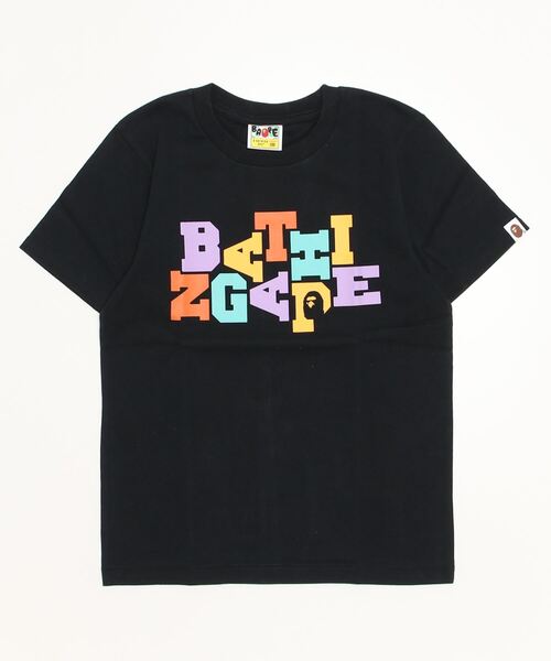 A BATHING APE(アベイシングエイプ)の「BATHING APE LOGO TEE L(Tシャツ/カットソー・レディース・ブラック/ホワイト・SMALL/XX-SMALL/X-SMALL)」の1枚目の写真