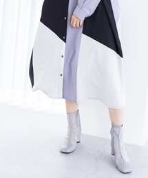 スクエアトゥメッシュブーツ