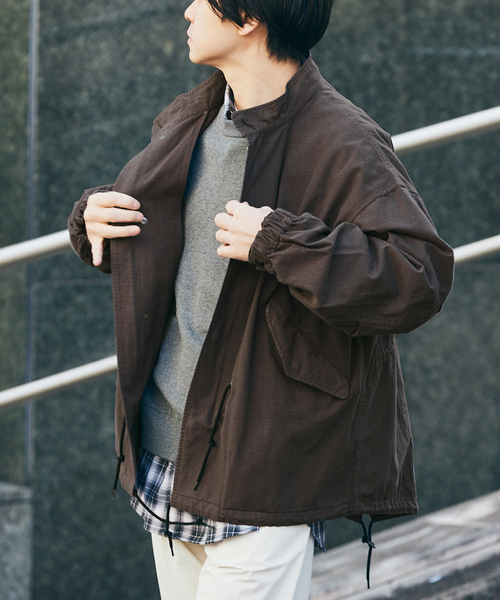 リップストップ ショートモッズコート（モッズコート）｜417