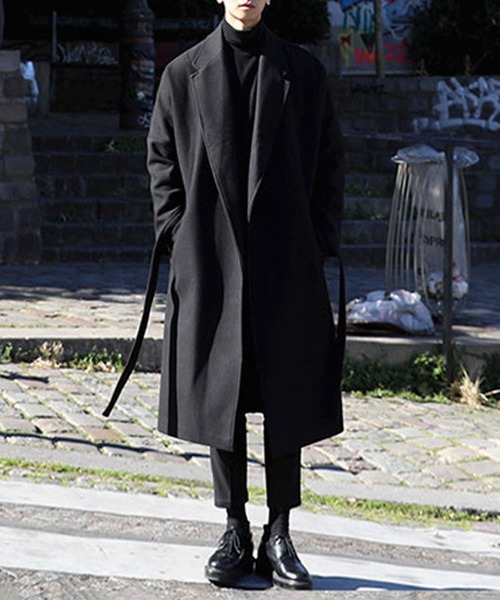 aimoha（アイモハ）の「ロングチェスターコート（チェスターコート・メンズ・グリーン/ブラウン/ブラック・X-LARGE/XX-LARGE/LARGE/MEDIUM）」の2枚目の写真