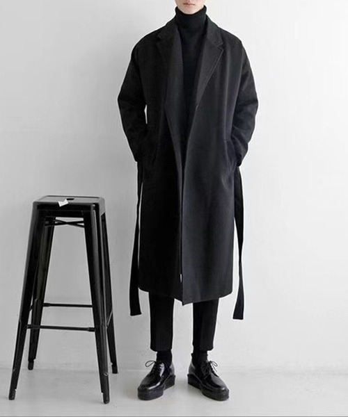 aimoha（アイモハ）の「ロングチェスターコート（チェスターコート・メンズ・グリーン/ブラウン/ブラック・X-LARGE/XX-LARGE/LARGE/MEDIUM）」の8枚目の写真