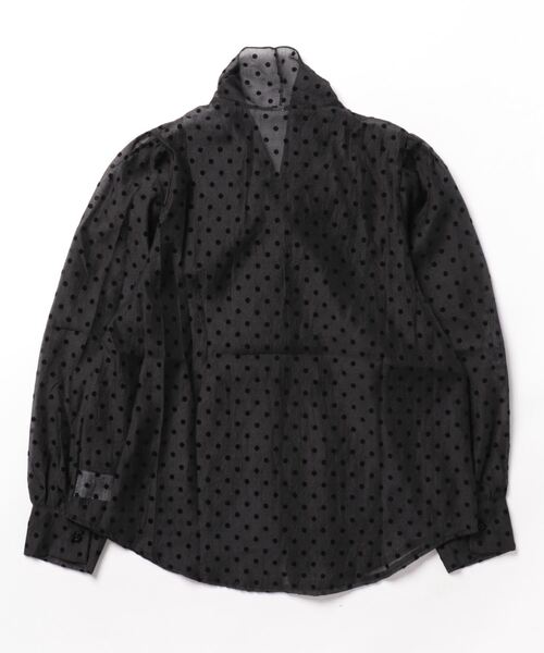 SpRay（スプレイ）の「シアードットボウタイブラウス（シャツ/ブラウス・レディース・オフホワイト/ブラック/ピンク・FREE）」の8枚目の写真