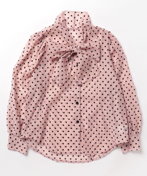 SpRay（スプレイ）の「シアードットボウタイブラウス（シャツ/ブラウス・レディース・オフホワイト/ブラック/ピンク・FREE）」の9枚目の写真