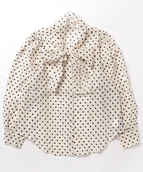 SpRay（スプレイ）の「シアードットボウタイブラウス（シャツ/ブラウス・レディース・オフホワイト/ブラック/ピンク・FREE）」の11枚目の写真