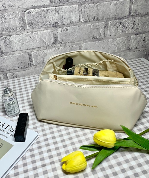 EPICKS（エピックス）の「ロゴ入り大容量コスメポーチ トラベルポーチ（ポーチ・レディース・アイボリー/ピンク/ブラウン/ブラック・F）」の19枚目の写真