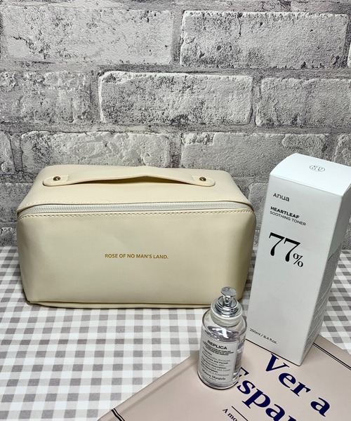 EPICKS（エピックス）の「ロゴ入り大容量コスメポーチ トラベルポーチ（ポーチ・レディース・アイボリー/ピンク/ブラウン/ブラック・F）」の15枚目の写真