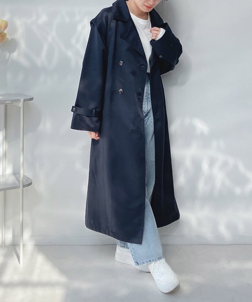 AS KNOW AS plus(アズノゥアズプラス)の「○マルチWAYトレンチコート(トレンチコート・レディース・グレイッシュベージュ/アイボリー/ネイビー・FREE)」の3枚目の写真