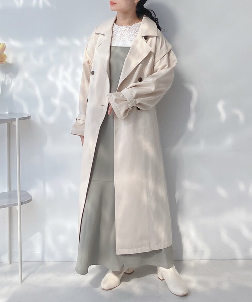 AS KNOW AS plus(アズノゥアズプラス)の「○マルチWAYトレンチコート(トレンチコート・レディース・グレイッシュベージュ/アイボリー/ネイビー・FREE)」の6枚目の写真