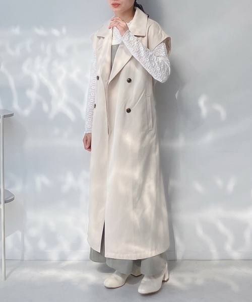 AS KNOW AS plus(アズノゥアズプラス)の「○マルチWAYトレンチコート(トレンチコート・レディース・グレイッシュベージュ/アイボリー/ネイビー・FREE)」の13枚目の写真