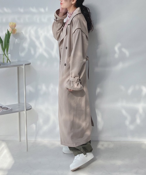 AS KNOW AS plus(アズノゥアズプラス)の「○マルチWAYトレンチコート(トレンチコート・レディース・グレイッシュベージュ/アイボリー/ネイビー・FREE)」の20枚目の写真