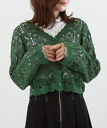 PAPAVER（パパヴェル）の「【PAPAVER】かぎ針長袖カーディガン（カーディガン/ボレロ）」