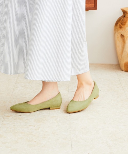 ORiental TRaffic（オリエンタルトラフィック）の「跳べるパンプス プレーンフラットヒール R-3212（パンプス・レディース・ブラック/ピンク/グリーン/パープル/ベージュ・33/34/35/36/37/38/39/40/41/42/43）」の3枚目の写真