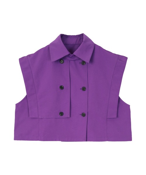 miette（ミエット）の「ショートトレンチベスト（ベスト・レディース・ベージュ/ライトグリーン/パープル/ブラック/テラコッタ/カーキ・FREE）」の19枚目の写真