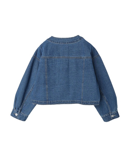 earth music&ecology（アースミュージックアンドエコロジー）の「ノーカラーGジャン（その他アウター・レディース・ライトインディゴブルー/ブルー系その他・FREE）」の4枚目の写真