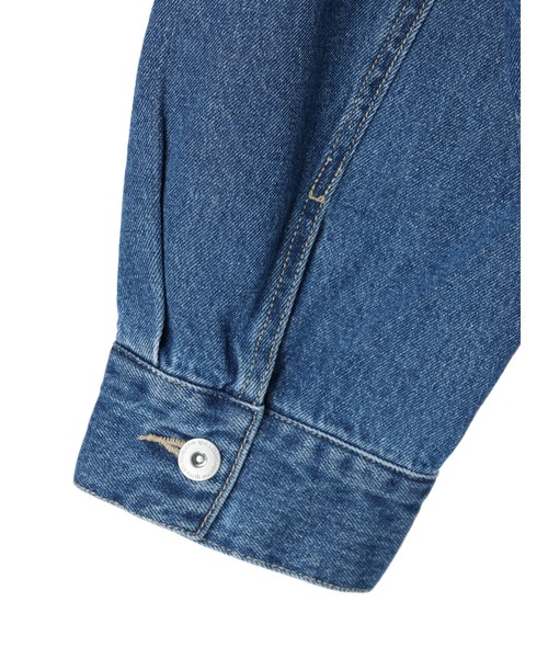 earth music&ecology（アースミュージックアンドエコロジー）の「ノーカラーGジャン（その他アウター・レディース・ライトインディゴブルー/ブルー系その他・FREE）」の11枚目の写真