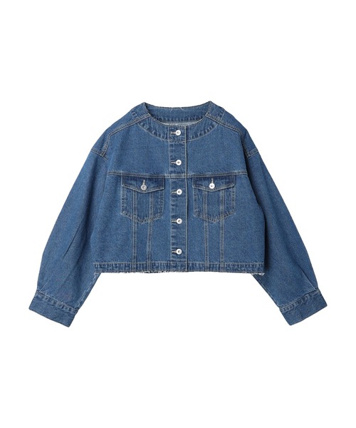 earth music&ecology（アースミュージックアンドエコロジー）の「ノーカラーGジャン（その他アウター・レディース・ライトインディゴブルー/ブルー系その他・FREE）」の15枚目の写真