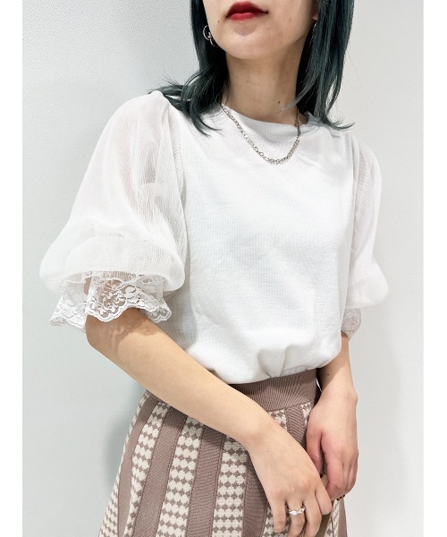 CECIL McBEE（セシルマクビー）の「バックリボン袖シアー