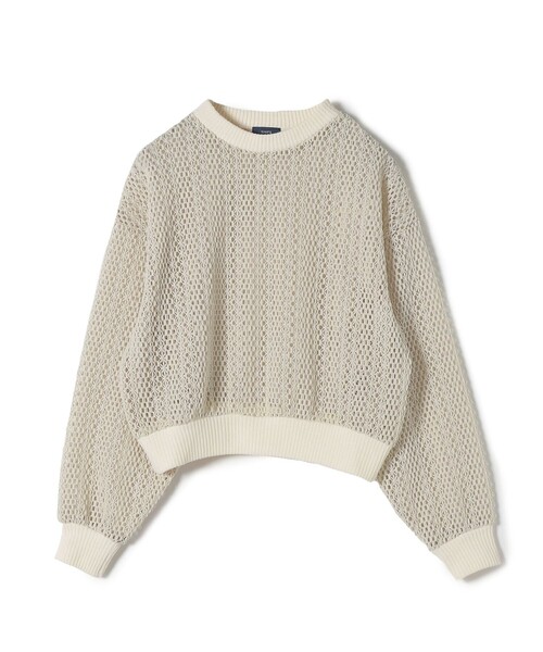 SHIPS(シップス)の「*〈手洗い可能〉クロシェ レース プルオーバー ◆(Tシャツ/カットソー・レディース・ライム/ブラック/ライトホワイト/ベージュ・ONE SIZE)」の9枚目の写真