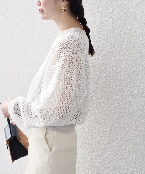 SHIPS（シップス）の「*〈手洗い可能〉クロシェ レース プルオーバー  