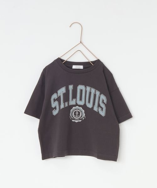 LOWRYS FARM（ローリーズファーム）の「カコウカレッジロゴＴシャツ　191945（Tシャツ/カットソー・キッズ・チャコールグレー/グレー/アイボリー・110cm/120cm/130cm/140cm/150cm）」の11枚目の写真