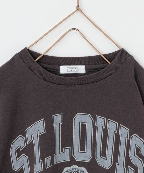 LOWRYS FARM（ローリーズファーム）の「カコウカレッジロゴＴシャツ　191945（Tシャツ/カットソー・キッズ・チャコールグレー/グレー/アイボリー・110cm/120cm/130cm/140cm/150cm）」の9枚目の写真