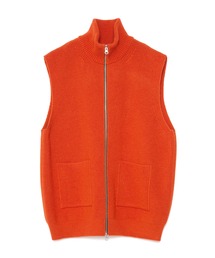 UNDECORATED アンデコレイテッド / Mulesing Free Wool Knit Zip Vest ミュールジングフリー ウールニットジップベスト ハイネック / UDF23802