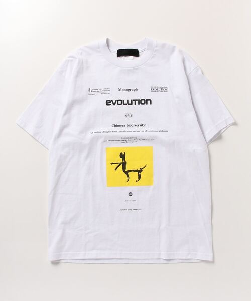 th products（ティーエイチプロダクト）の「【th products/ティーエイチプロダクツ】S/S T-Shirt museum book（Tシャツ/カットソー・メンズ・ホワイト/ブラック・1/2）」の2枚目の写真