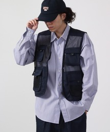 メッシュ」に該当するメンズのベスト（ブルー・ネイビー/青色系