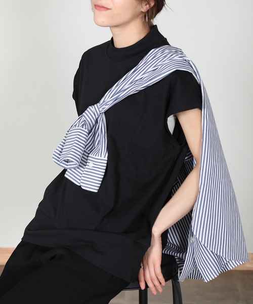 aity（アイティ）の「ノースリーブモックネック（Tシャツ/カットソー・レディース・グリーン/グレー/ブラック/アイボリー・M）」の2枚目の写真