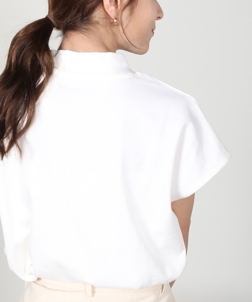 aity（アイティ）の「ノースリーブモックネック（Tシャツ/カットソー・レディース・グリーン/グレー/ブラック/アイボリー・M）」の5枚目の写真