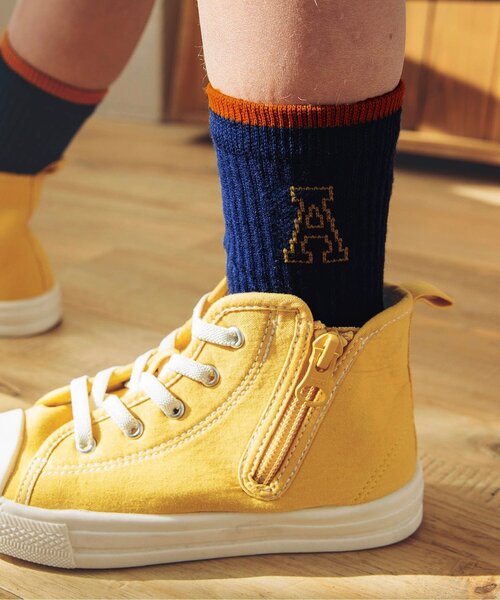 BREEZE（ブリーズ）の「カレッジソックス（ソックス/靴下・キッズ・グリーン/アイボリー/ネイビー・18/21/15 ）」の2枚目の写真