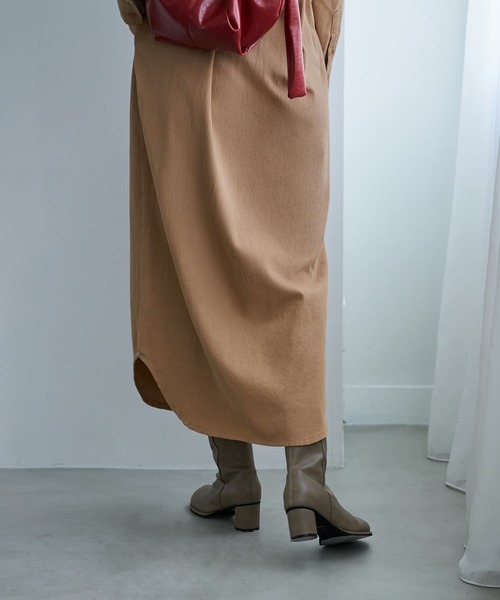 STYLE DELI（スタイルデリ）の「スラブコットンシャツワンピース（ワンピース・レディース・ホワイト/カーキ/キャメル・01/02）」の10枚目の写真