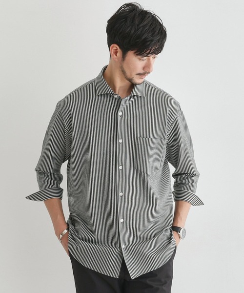 セール】【抗菌防臭／7分袖】サッカージャージ ストライプシャツ