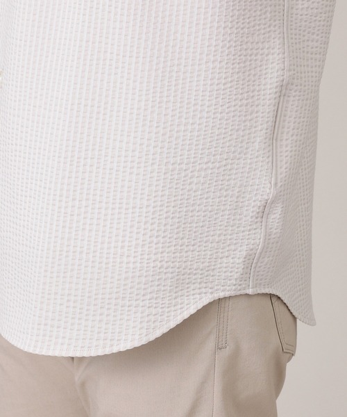 TAKEO KIKUCHI(タケオキクチ)の「【抗菌防臭/7分袖】サッカージャージ ストライプシャツ(シャツ/ブラウス・メンズ・ネイビー系2/ブルー系2/イエロー系その他4/ピンク系その他/グレー系その他3/ライトオレンジ系/ネイビー系3/ライトベージュ/ブルー系その他4/ブルー/グリーン系3/チャコール・01/02/03/04/05)」の20枚目の写真