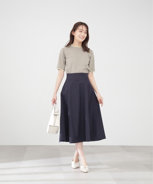 N.（N. Natural Beauty Basic）（エヌエヌナチュラルビューティーベーシック）の「◆総針切替配色ラインニット（ニット/セーター・レディース・ネイビー/オフホワイト/グレイッシュベージュ・MEDIUM）」の11枚目の写真