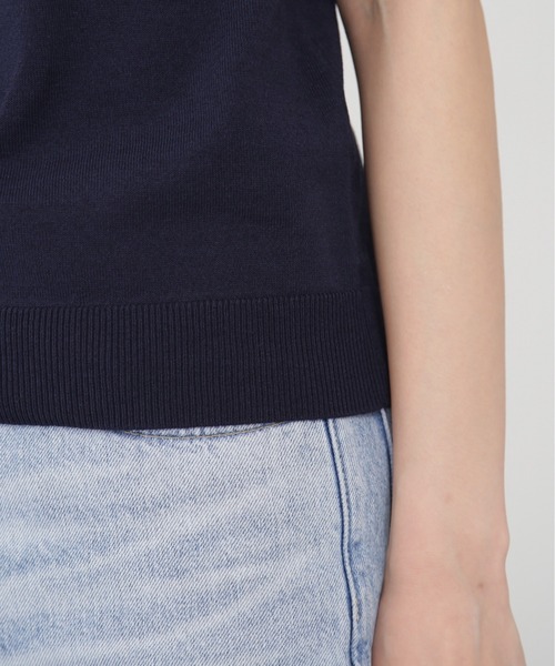 N.（N. Natural Beauty Basic）（エヌエヌナチュラルビューティーベーシック）の「◆総針切替配色ラインニット（ニット/セーター・レディース・ネイビー/オフホワイト/グレイッシュベージュ・MEDIUM）」の22枚目の写真