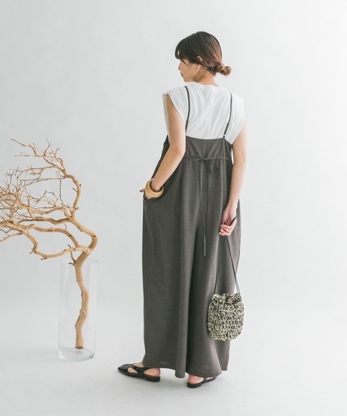 KBF◆WIDEキャミサロペット◆MOSS GRAY◆ONE KBF（ケイビーエフ）の「WIDEキャミサロペット（サロペット