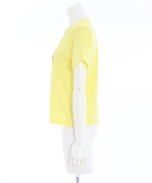 clear（クリア）の「花刺繍半袖Tシャツ（Tシャツ/カットソー・レディース・イエロー/オフホワイト・F）」の4枚目の写真