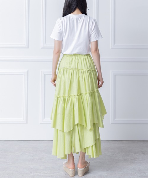 clear（クリア）の「花刺繍半袖Tシャツ（Tシャツ/カットソー・レディース・イエロー/オフホワイト・F）」の11枚目の写真