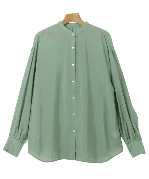 andme(アンドミー)の「シアーボリュームスリーブシャツブラウス(シャツ/ブラウス・レディース・ピンク/オフホワイト/ブラウン系その他/グリーン系その他/ブルー系その他/グレイッシュベージュ/ブルーグリーン/ライトグレー/コーラル/ブラック・M)」の17枚目の写真