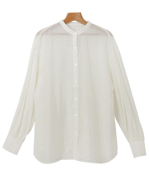 andme(アンドミー)の「シアーボリュームスリーブシャツブラウス(シャツ/ブラウス・レディース・ピンク/オフホワイト/ブラウン系その他/グリーン系その他/ブルー系その他/グレイッシュベージュ/ブルーグリーン/ライトグレー/コーラル/ブラック・M)」の18枚目の写真