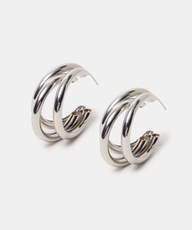トリプルフープピアス