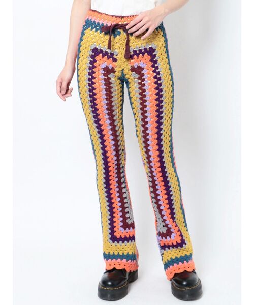jouetie(ジュエティ)の「クロシェフレアパンツ【セットアップ対応】(その他パンツ・レディース・ブラック/イエロー・MEDIUM)」の21枚目の写真