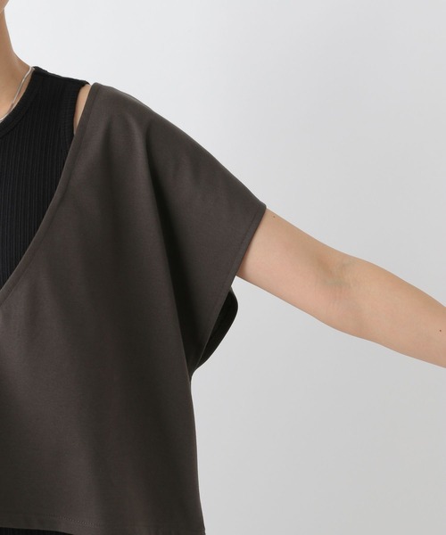 LEPSIM(レプシィム)の「ショートベスト*アメスリワンピース 199309(ワンピース・レディース・ベージュ/オフホワイト/ブラック・FREE)」の17枚目の写真