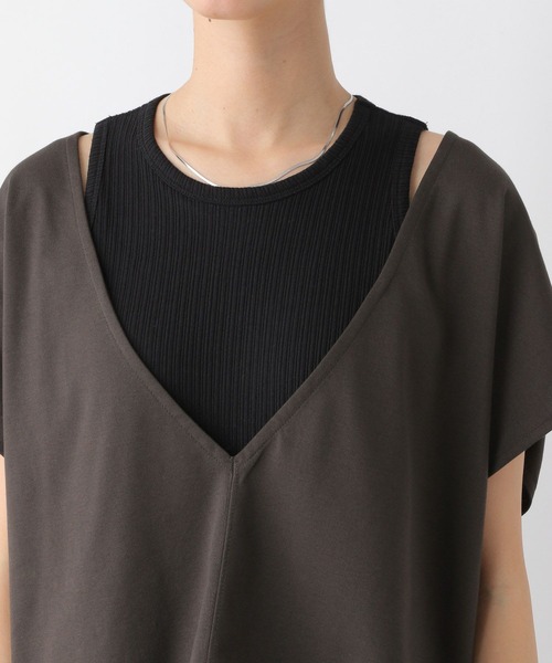 LEPSIM(レプシィム)の「ショートベスト*アメスリワンピース 199309(ワンピース・レディース・ベージュ/オフホワイト/ブラック・FREE)」の16枚目の写真