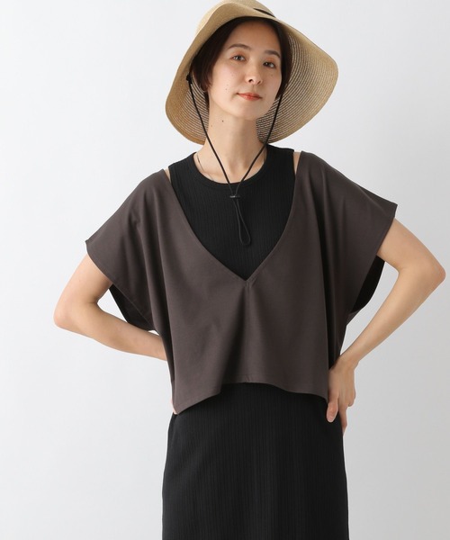 LEPSIM(レプシィム)の「ショートベスト*アメスリワンピース 199309(ワンピース・レディース・ベージュ/オフホワイト/ブラック・FREE)」の8枚目の写真